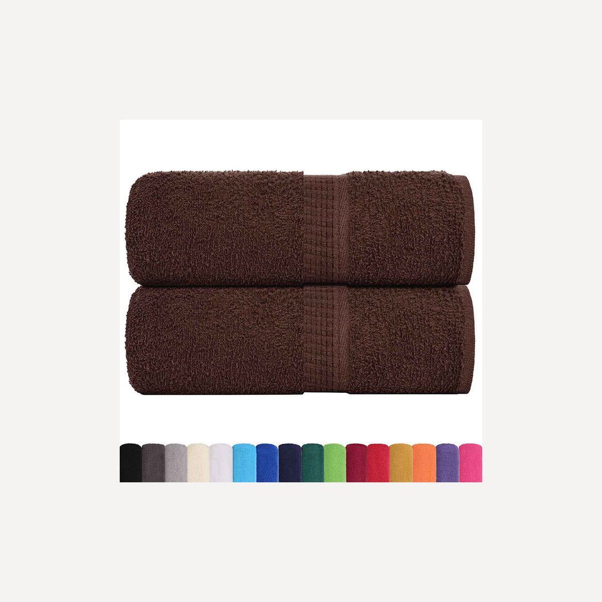 Towel Cotton Brown 50 x 30 cm Bathroom Bath Linen Home Towels 2 pcs Guest