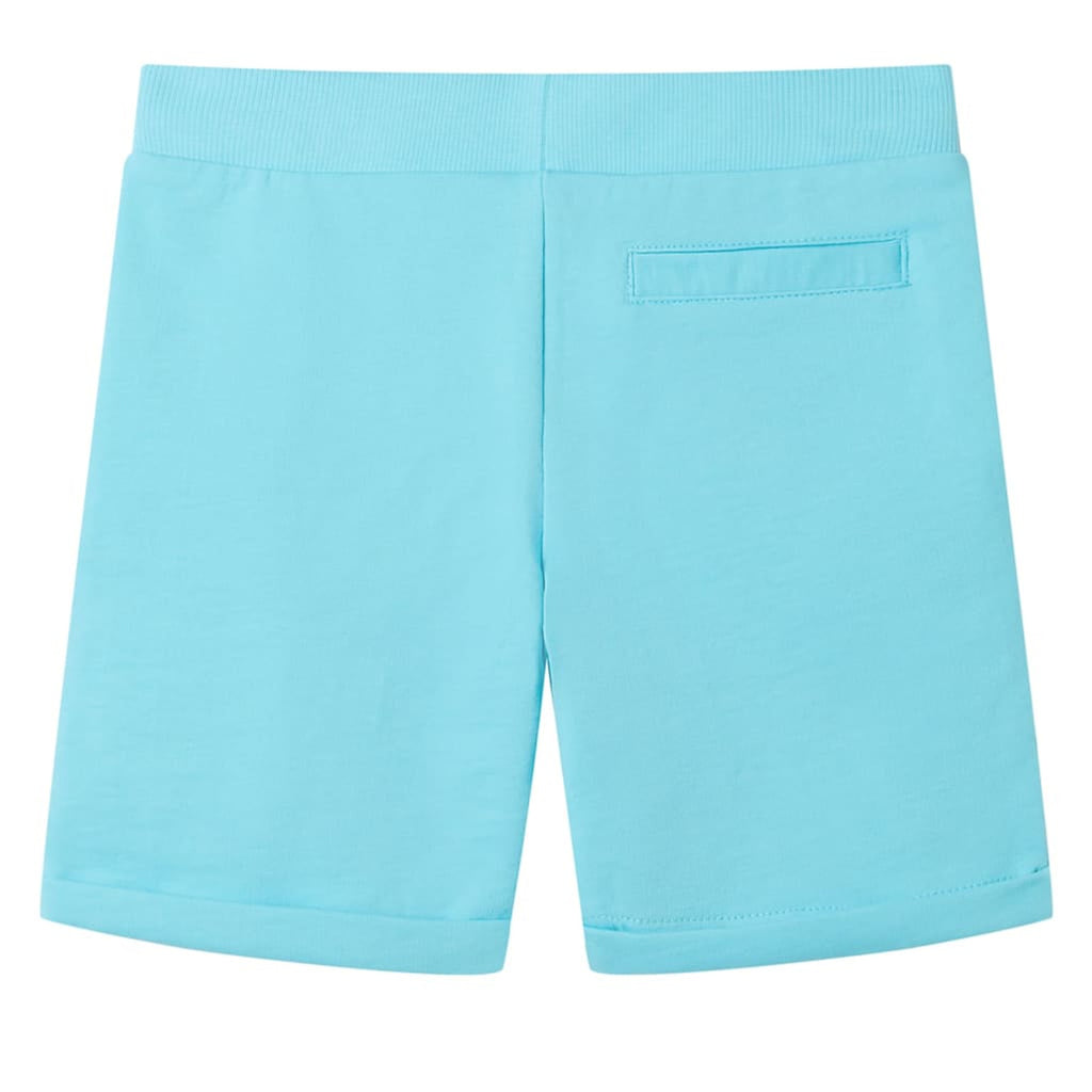 Shorts Cotton Aqua 128 Kids' Bottoms Kids' Bottom Kids'Shorts Drawstring 128