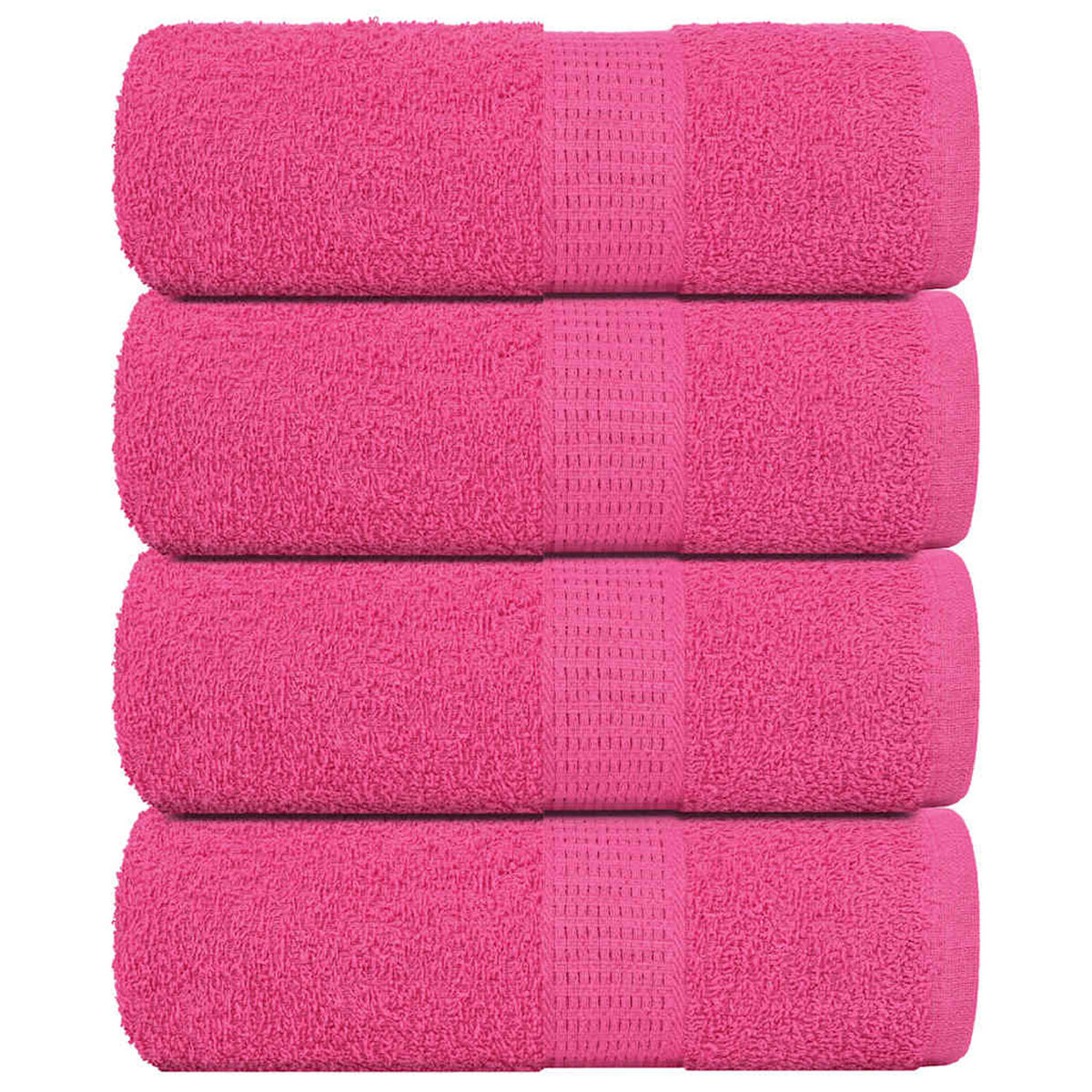 Towel Cotton Pink 50 x 30 cm Bathroom Bath Linen Home Towels 4 pcs Guest 50x30cm