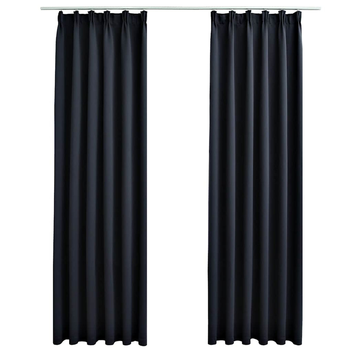 Blackout Curtain Polyester Anthracite 140 x 245 cm Window Dressing Variant 2