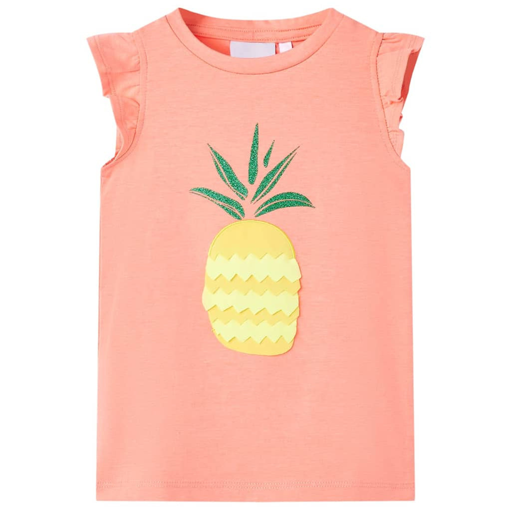 Kids T-Shirt Cotton Neon Coral 116 Children's Top Kids Clothing Kids Variant 2