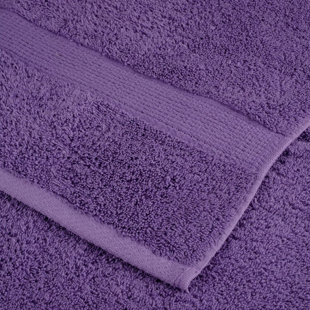 Towel Cotton Purple 50 x 30 cm Bathroom Bath Linen Home Towels 2 pcs Variant 2