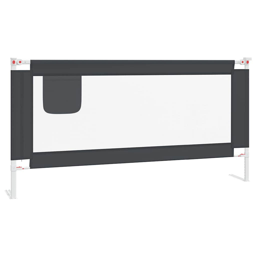 Toddler Safety Bed Rail Dark Fabric (100% Polyester) Dark Grey 180 x 25 x 95