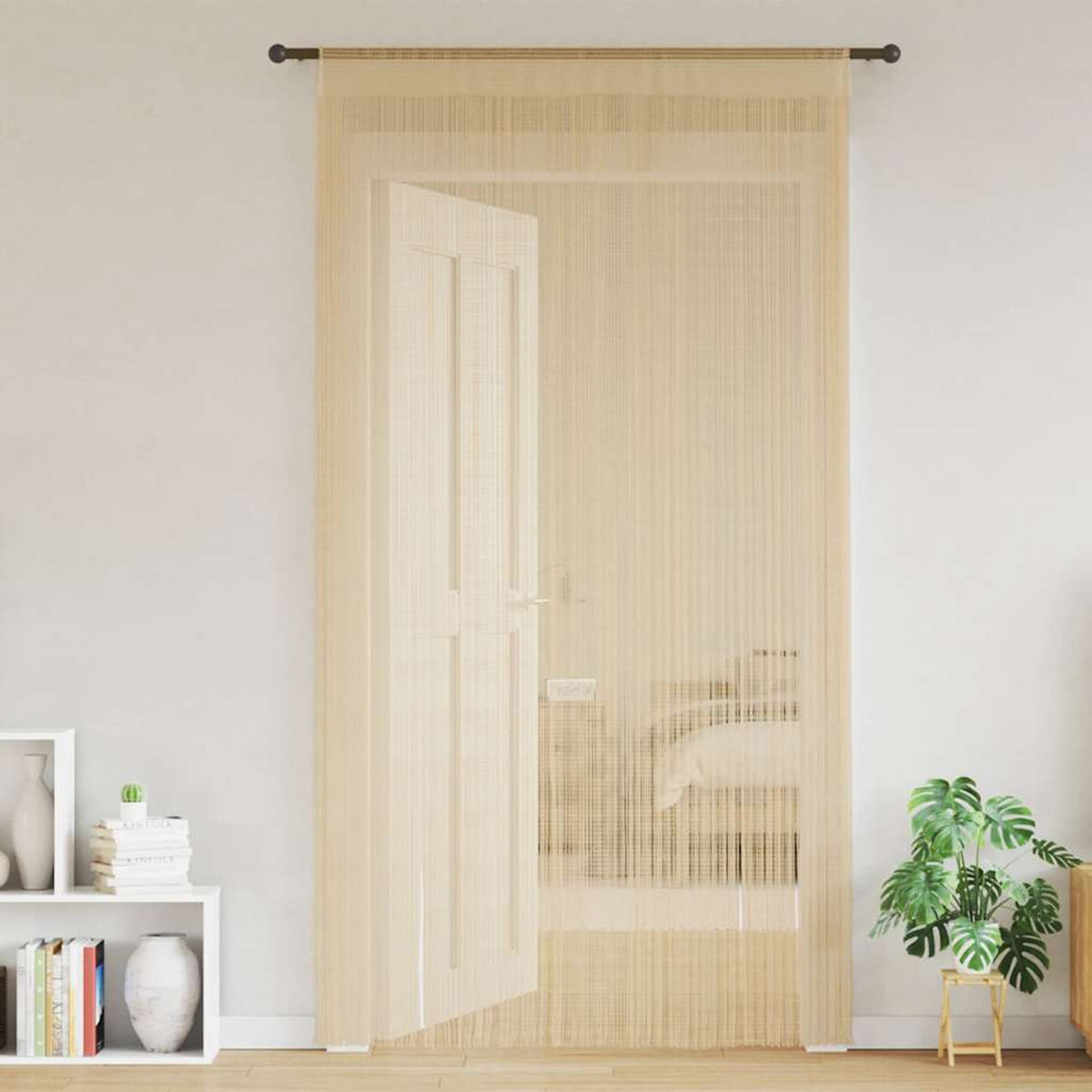 Curtain Fabric Beige 100 x 250 cm Window Dressing Home Furnishings Curtains
