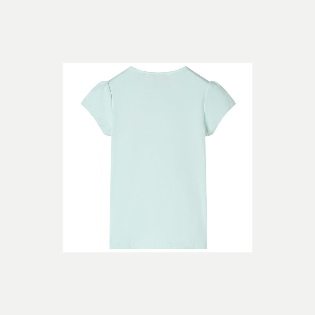 Kids T-Shirt Cotton Light Mint 128 Children's Top Kids Clothing Kids Wear Cap