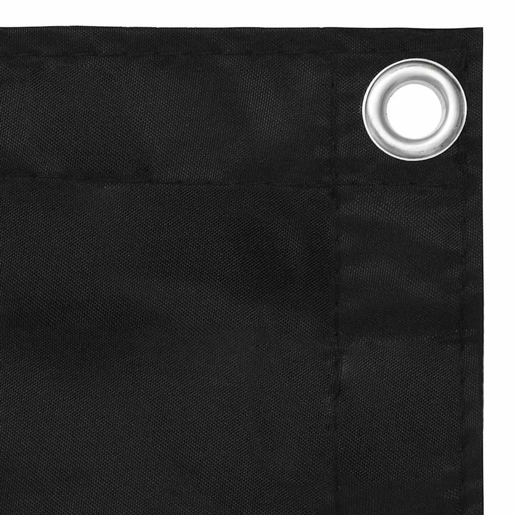 Balcony Screen Oxford Fabric Black Waterproof UV Resistant 120 x 600 cm