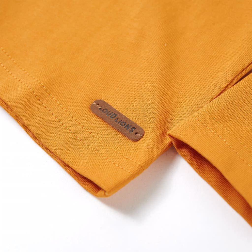 Kids T-Shirt Cotton Ochre 104 Children's Top Kids Clothing Kids Wear Kids'