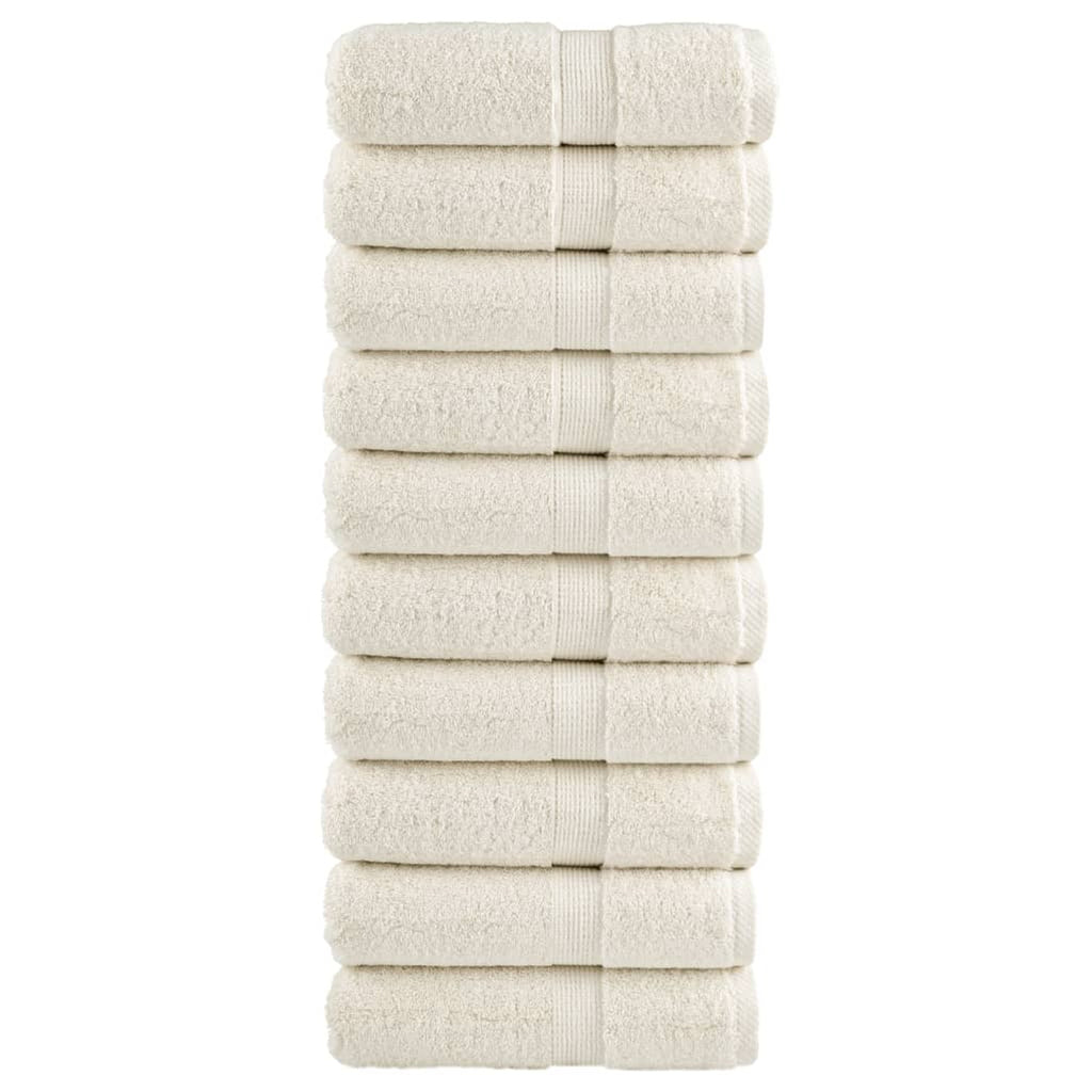 Towel Cotton Cream 30 x 30 cm Bathroom Bath Linen Home Towels 10 pcs Variant 2