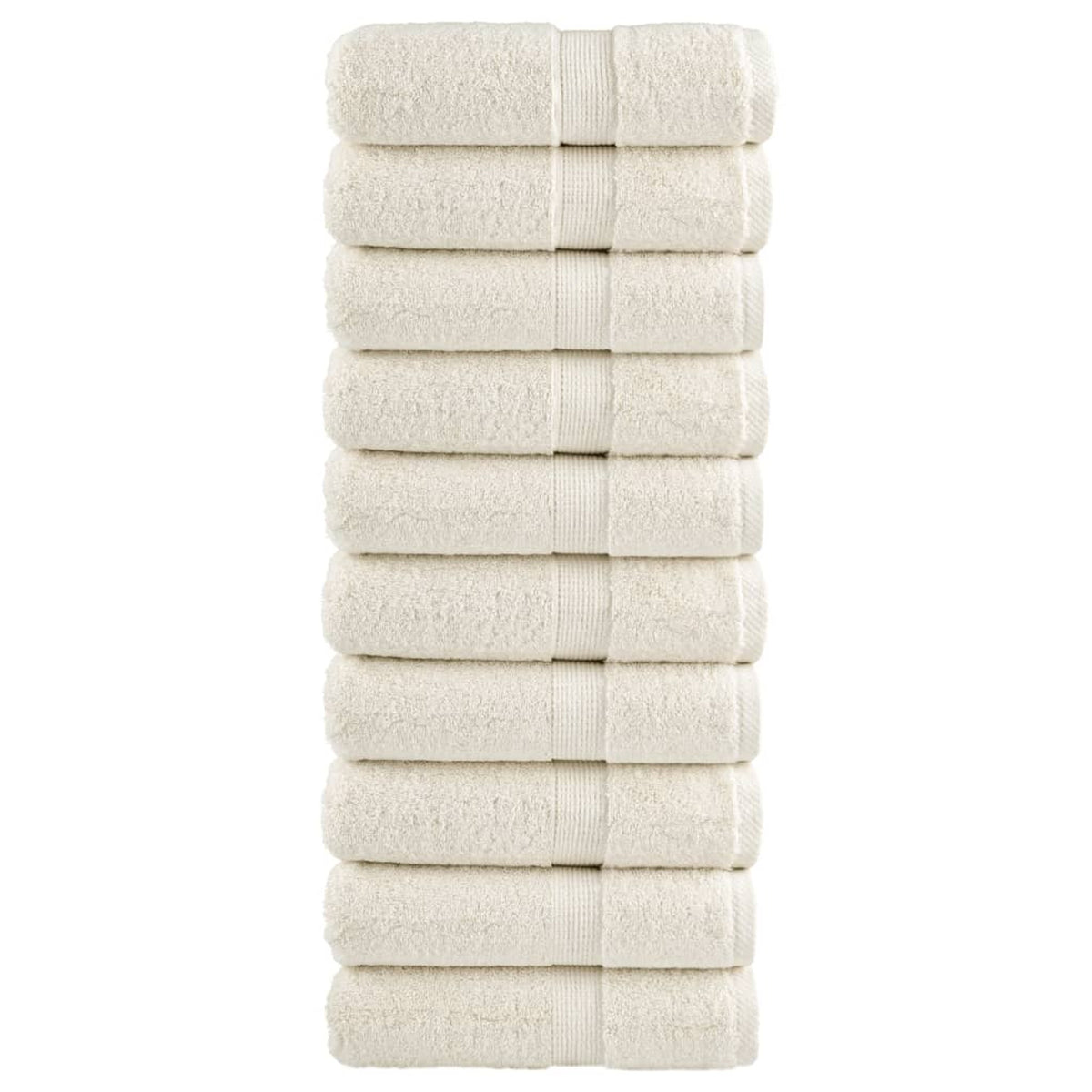Towel Cotton Cream 30 x 30 cm Bathroom Bath Linen Home Towels 10 pcs Variant 2