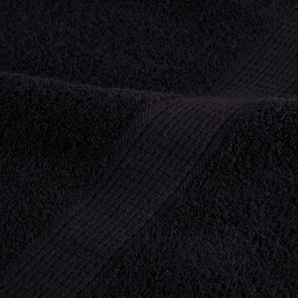 Towel Cotton Black 140 x 70 cm Bathroom Bath Linen Home Towels 4 pcs Variant 2