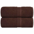 Towel Cotton Brown 50 x 30 cm Bathroom Bath Linen Home Towels 2 pcs Guest