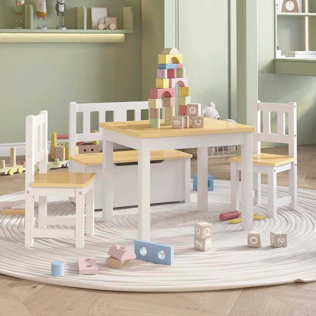 Table Mdf White 60 x 50 x 48 cm Furniture Home Dining Baby Toddler Variant 4