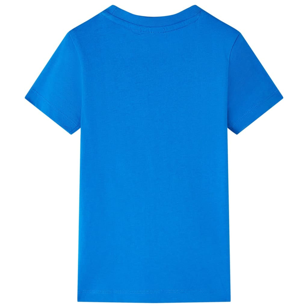 Kids T-Shirt Cotton Bright Blue 116 Children's Top Kids Clothing Kids Wear 116