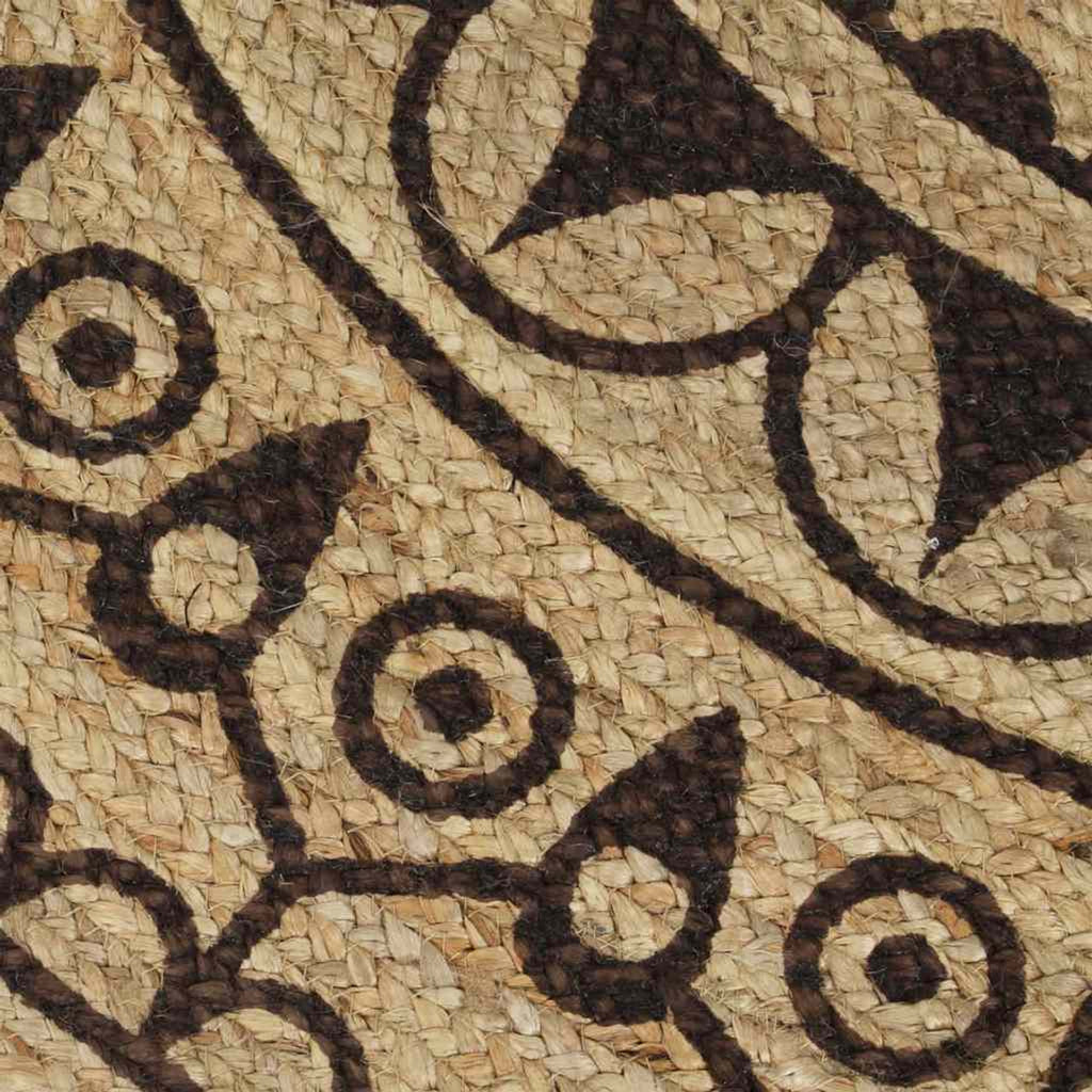 Rug Braided Jute Natural 120 x 120 cm Floor Mat Home Decor Floor Variant 3