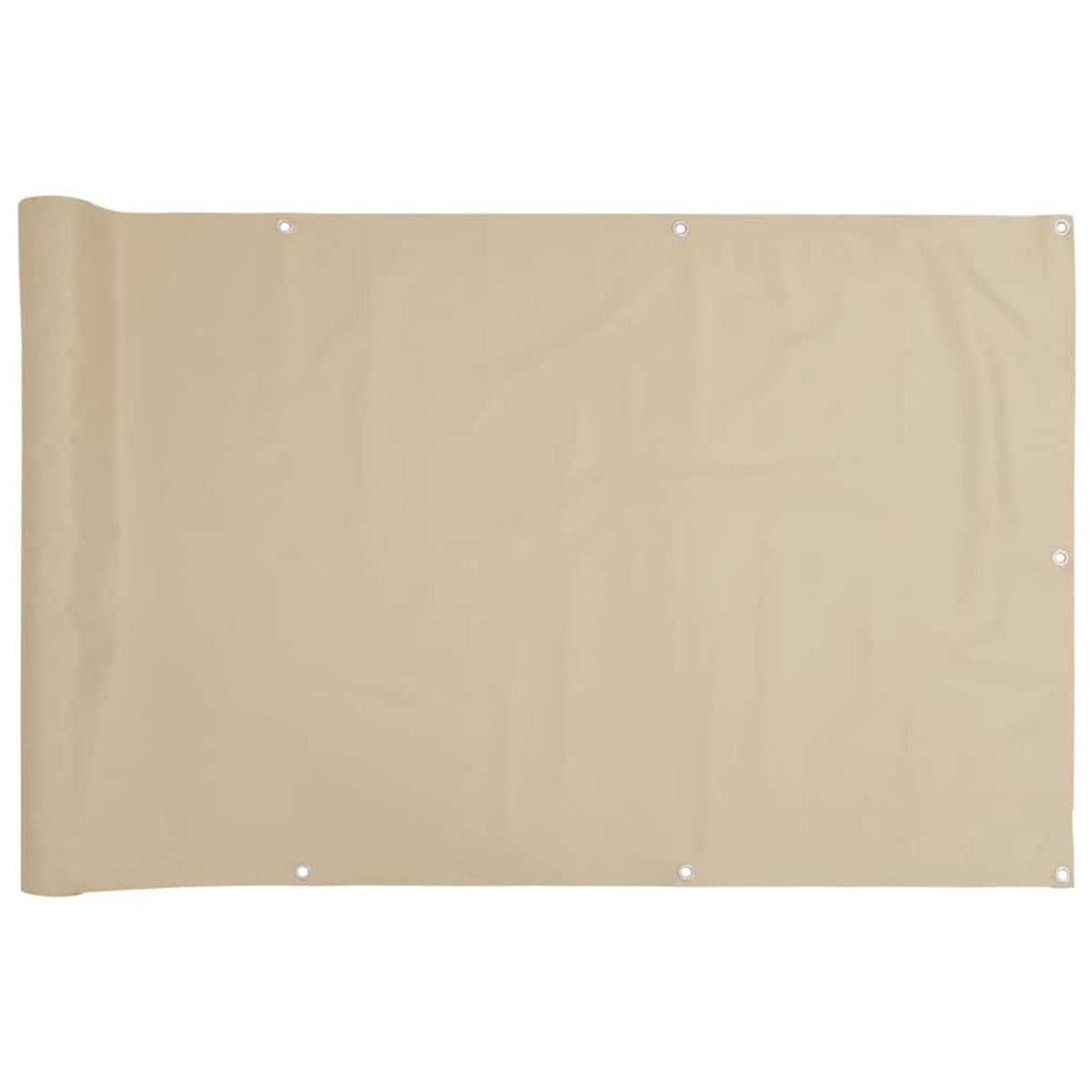 Balcony Screen Oxford Fabric Beige Waterproof UV Resistant 120 x 600 cm