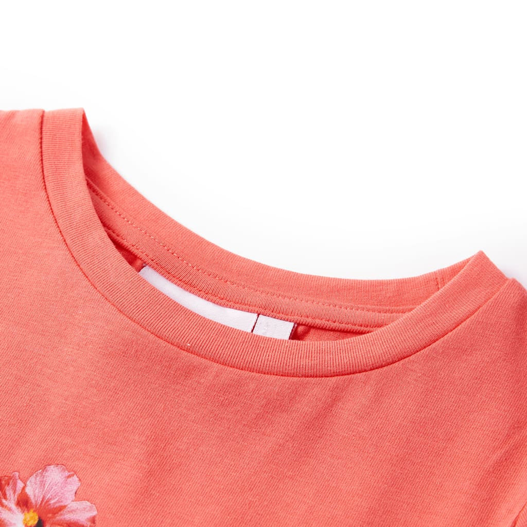 Kids T-Shirt Cotton Coral 128 Children's Top Kids Clothing Kids Wear Variant 2