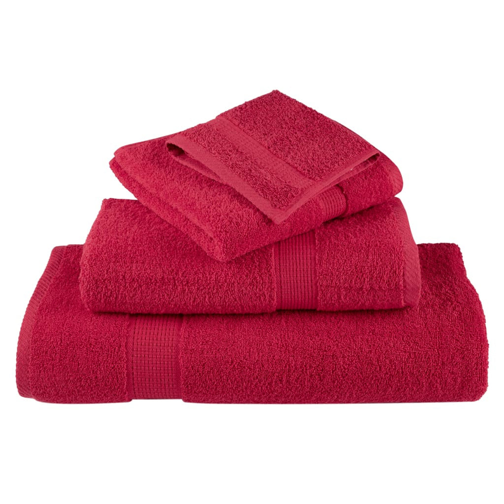 Towel Cotton Red 200 x 80 cm Bathroom Bath Linen Home Towels 4 pcs Variant 2