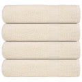 Towel Cotton Cream 140 x 70 cm Bathroom Bath Linen Home Towels 4 pcs Shower