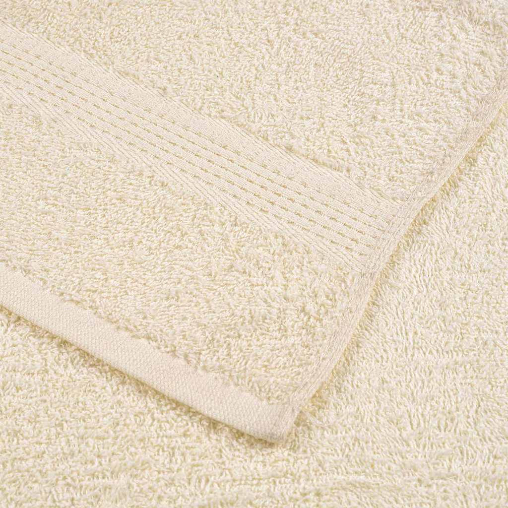Towel Cotton Cream 50 x 100 cm Bathroom Bath Linen Home Bath Towels & Flannels