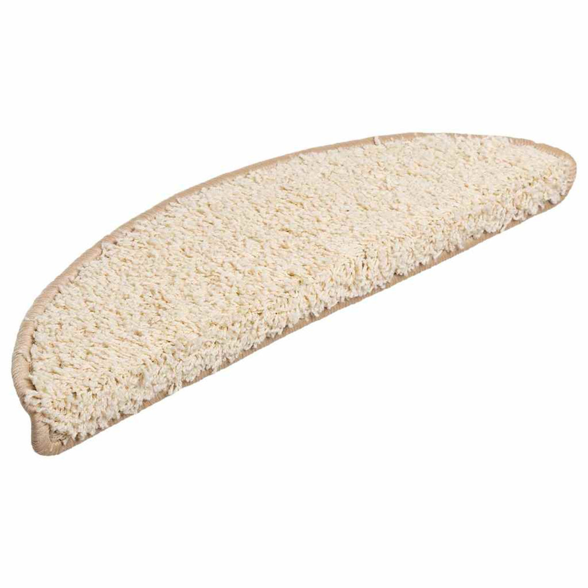 Stair Mats Half Round Pp Tufted Cream 56 x 20 x 3 cm Floor Mat Home Non Slip