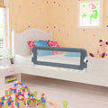 Toddler Safety Bed Rail Polyester Grey 102 x 40.5 x 42 cm Child Bed Guard 5x42cm