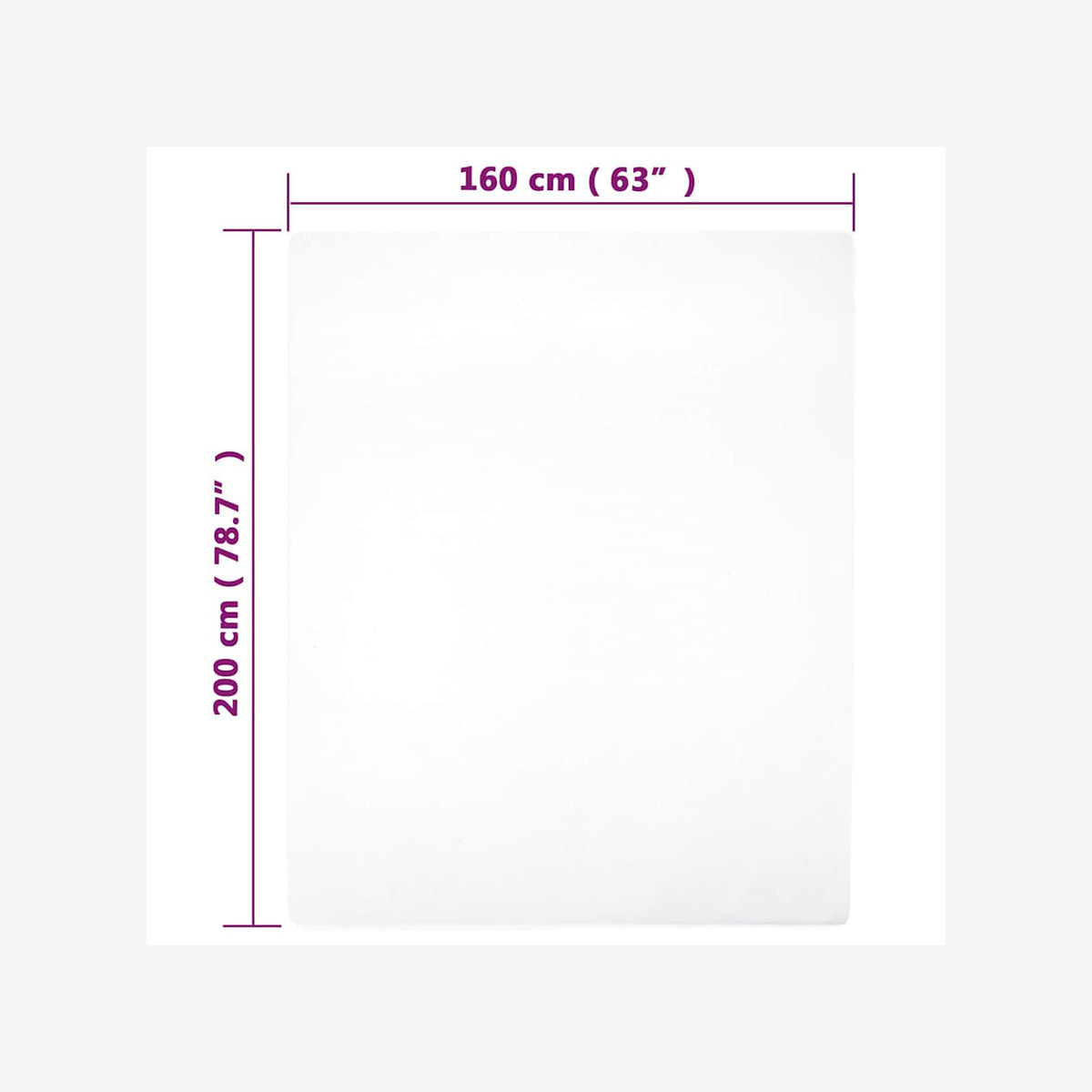 Jersey Fitted Sheet Cotton White 200 x 160 cm Bedroom Furniture Bedstead
