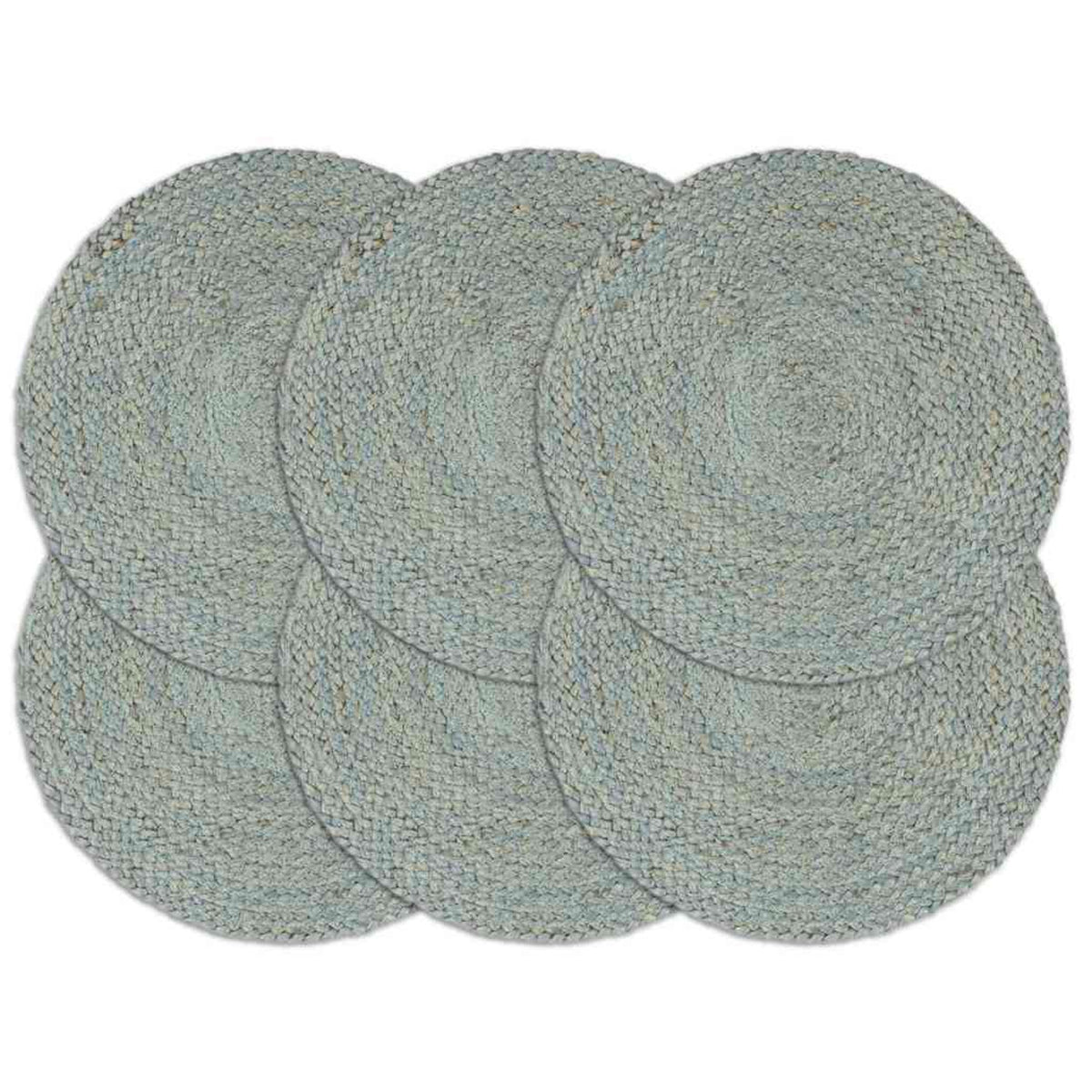 Placemats Plain Round Jute Oliver Green Floor Mat Home Non Slip Placemat 6 pcs