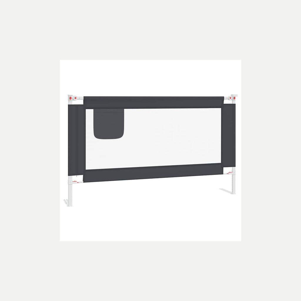 Toddler Safety Bed Rail Dark Fabric (100% Polyester) Dark Grey 140 x 25 x 95