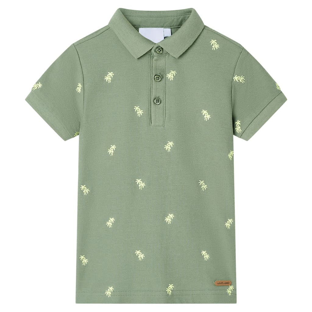 Kids'Polo Shirt Khaki Cotton 128 Kids Clothing Children's Wear Kids' Tops 128