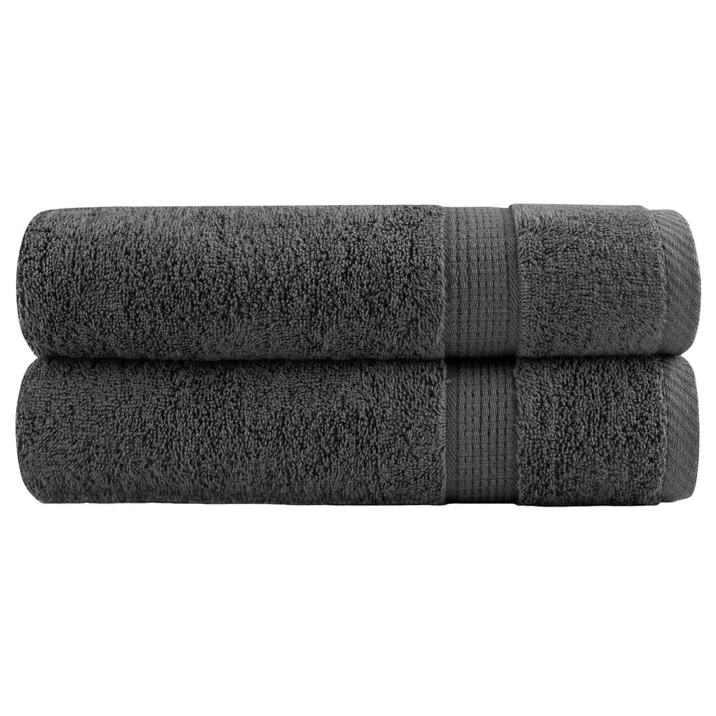 Towel Cotton Anthracite 150 x 100 cm Bathroom Bath Linen Home Towels Variant 2