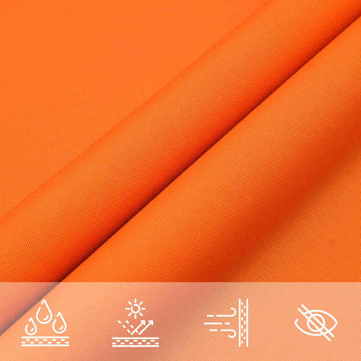 Sunshade Sail Oxford Fabric Orange Water Resistant UV Resistant 700 x 700 cm