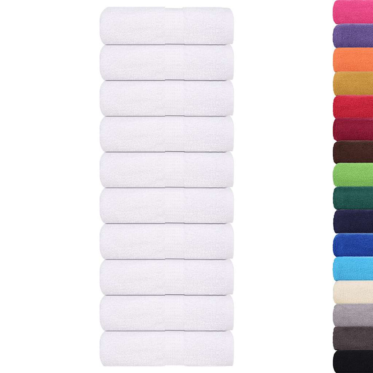 Towel Cotton White 50 x 30 cm Bathroom Bath Linen Home Towels 50 pcs Guest