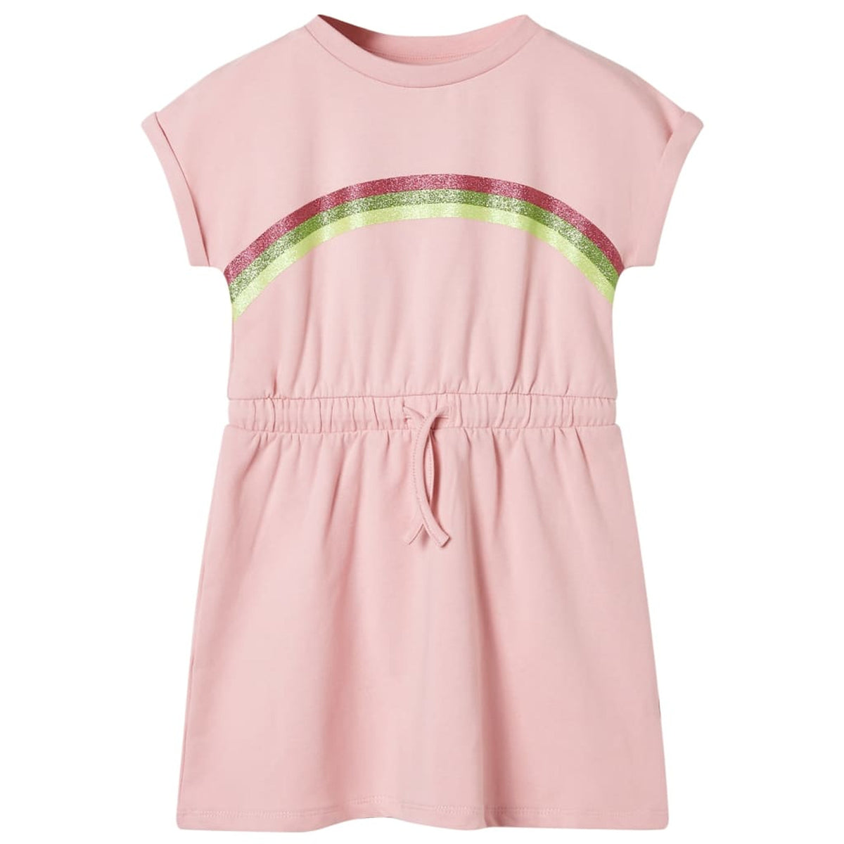 Dress Cotton Light Pink 104 Kids' Dresses Kids' Dresse Kids'Dress Drawstring
