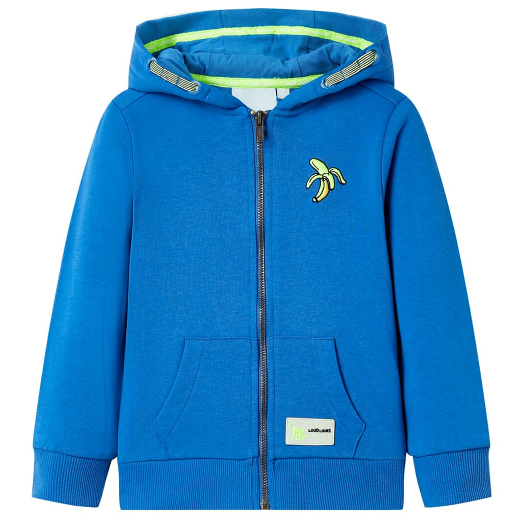 Sweatshirt Combed Cotton Blue 92 Kids Clothing Children's Top Kids Wear Zip 92