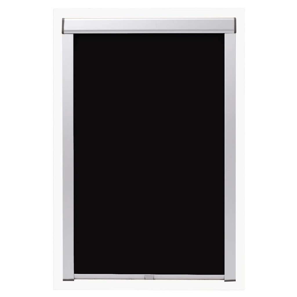 Roller Blind Blackout Fabric Black 96.3 x 98.2 cm Window Shade Window Covering