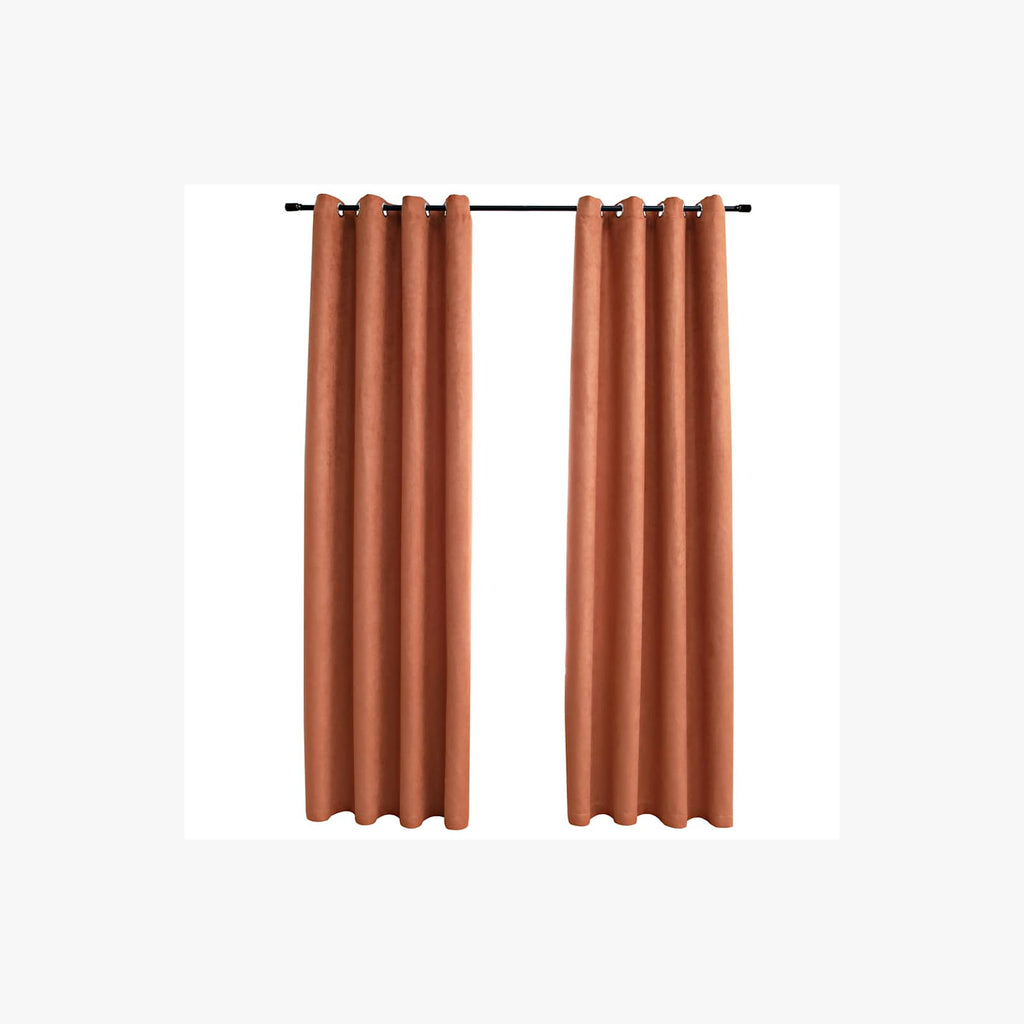 Blackout Curtain Polyester Rust 140 x 245 cm Window Dressing Home Furnishings