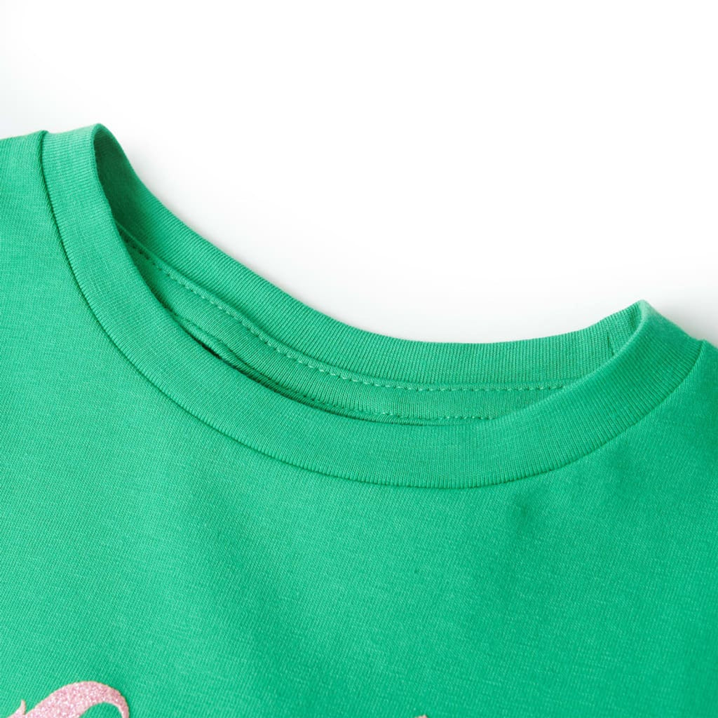 Kids T-Shirt Cotton Green 128 Children's Top Kids Clothing Kids Wear Kids'