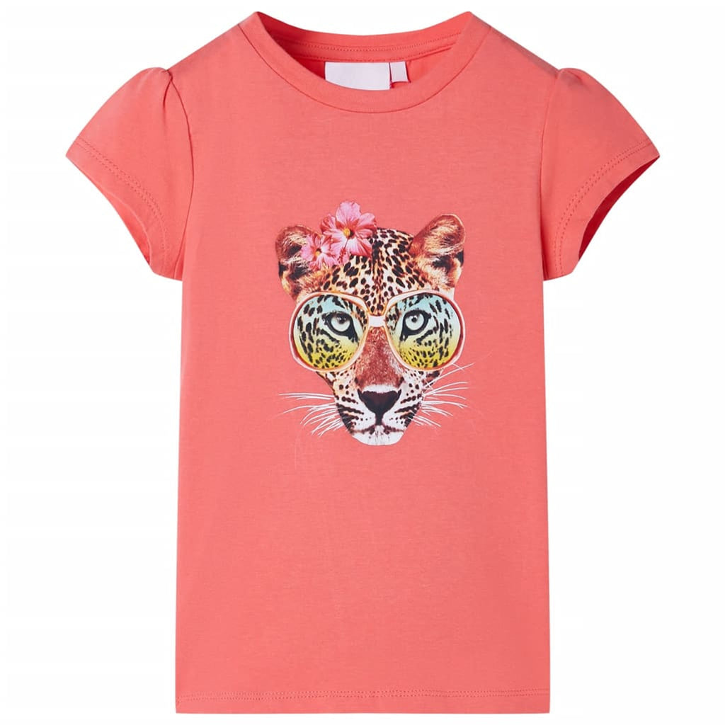 Kids T-Shirt Cotton Coral 128 Children's Top Kids Clothing Kids Wear Variant 2