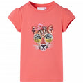 Kids T-Shirt Cotton Coral 128 Children's Top Kids Clothing Kids Wear Variant 2