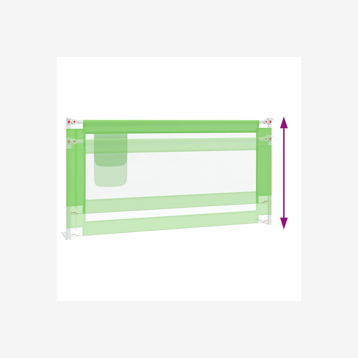 Toddler Safety Bed Rail Fabric (100% Polyester) Green 180 x 25 x 95 cm