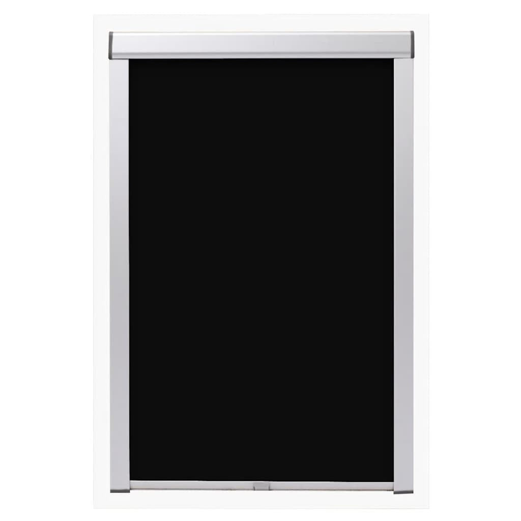 Roller Blind Blackout Fabric Black 38.3 x 74 cm Window Shade Window Covering