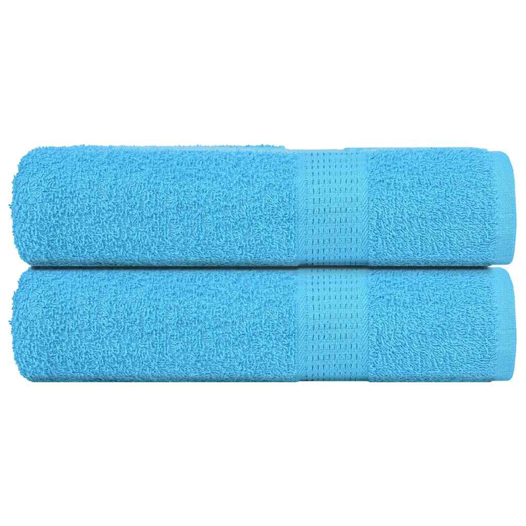 Towel Cotton Turquoise 140 x 70 cm Bathroom Bath Linen Home Towels 2 pcs