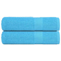 Towel Cotton Turquoise 140 x 70 cm Bathroom Bath Linen Home Towels 2 pcs