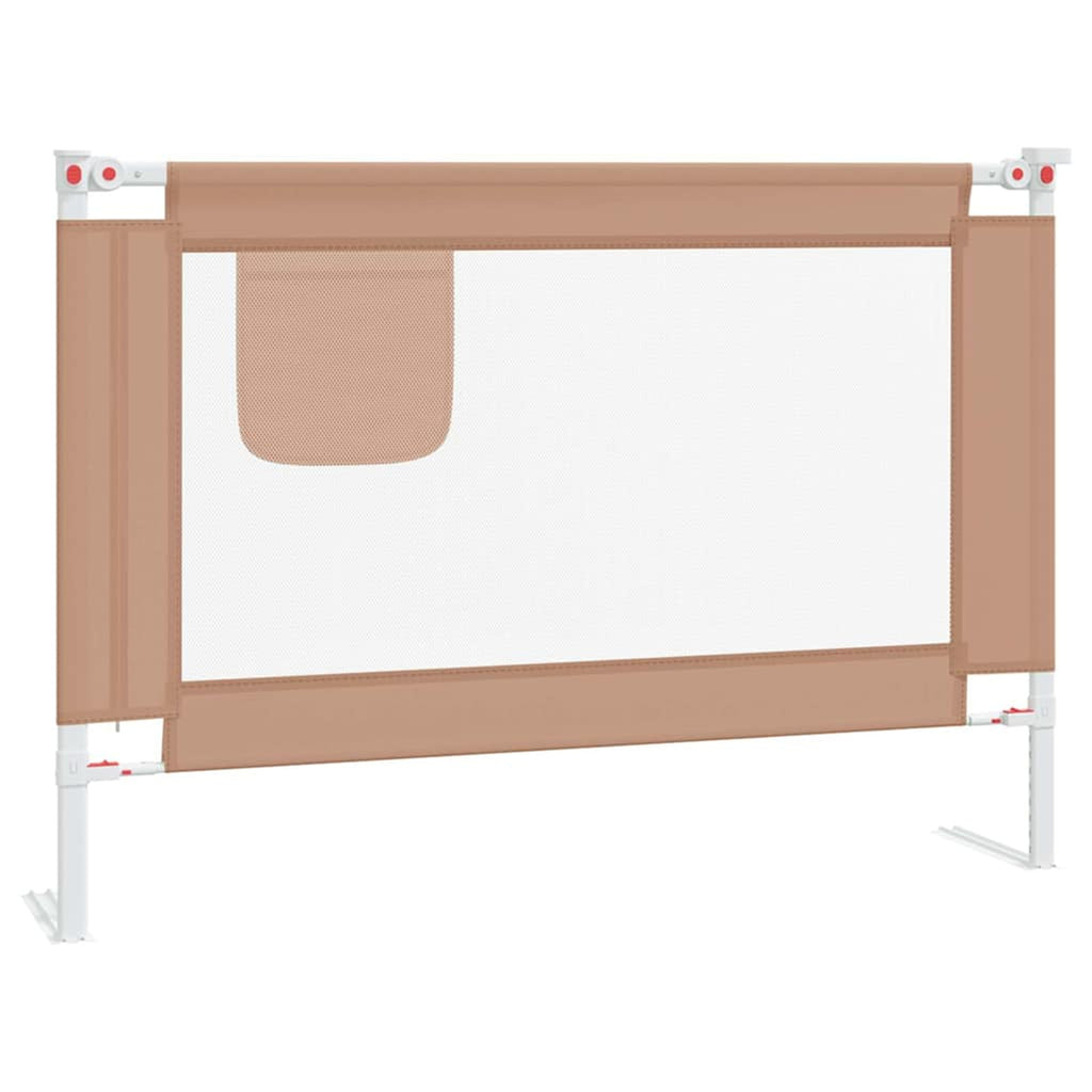 Toddler Safety Bed Rail Fabric (100% Polyester) Taupe 90 x 25 x 95 cm Bedguard