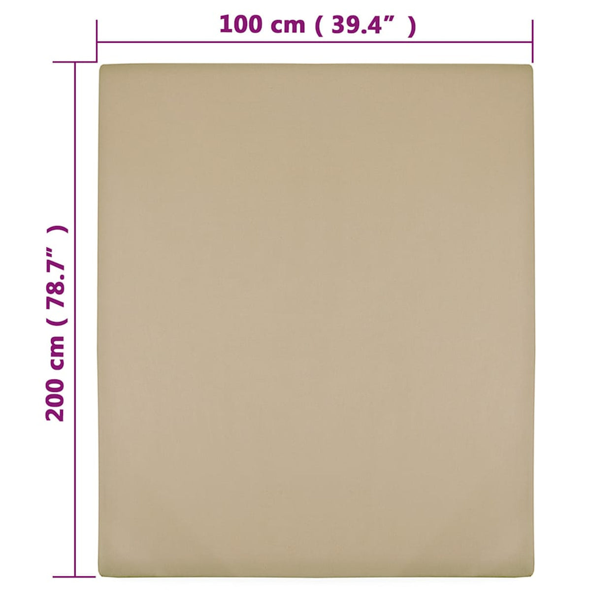 Jersey Fitted Sheets Cotton Taupe 200 x 100 cm Bedroom Furniture Bedstead 2