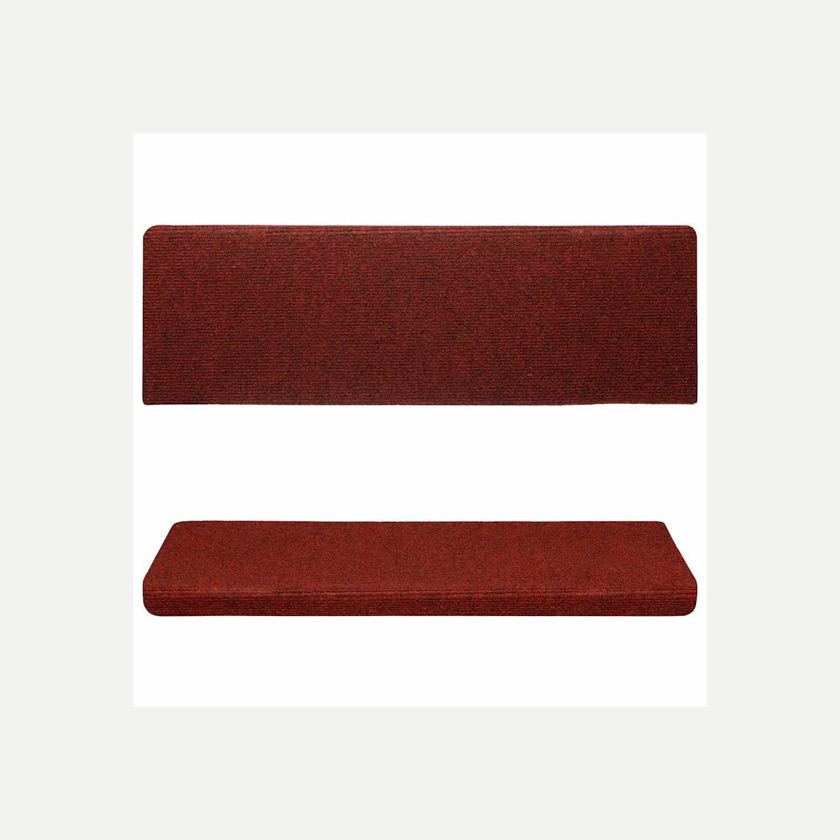 Stair Mats Self-Adhesive Bordeaux Rectangular Needle-Punched Fabric (100% 15