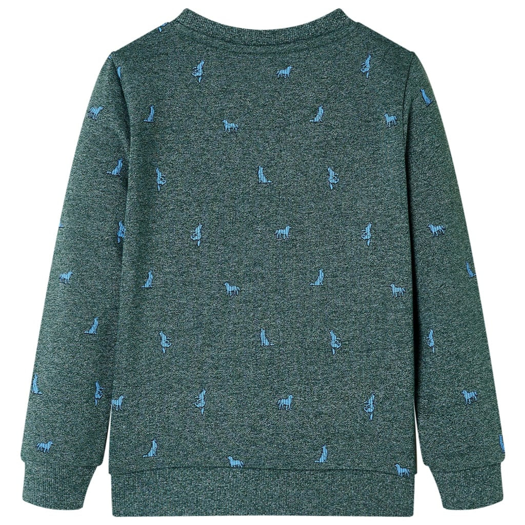Sweatshirt Cotton Dark Green Melange 116 Kids Clothing Children's Top Kids