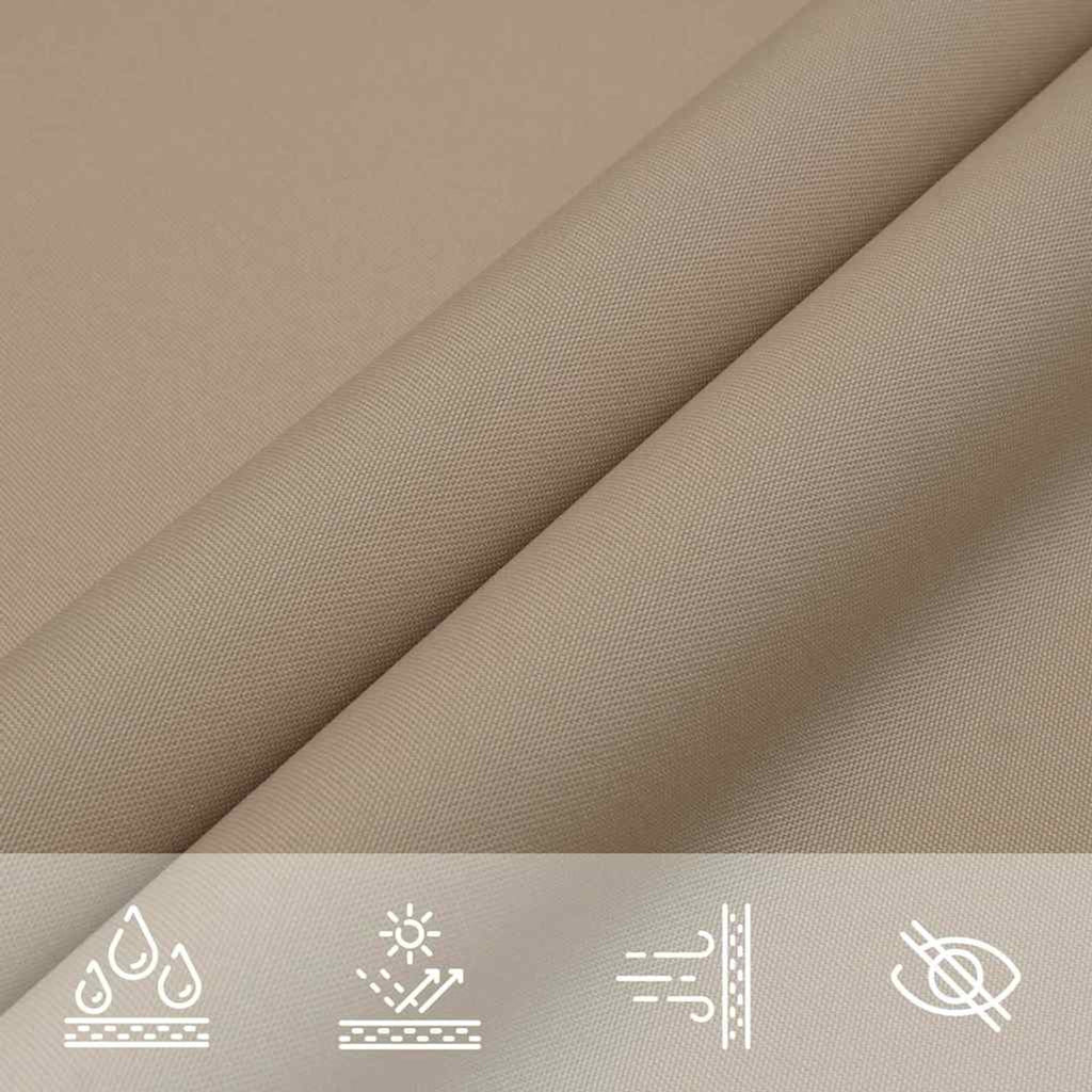Sunshade Sail Oxford Fabric Taupe Water Resistant UV Resistant Variant 3