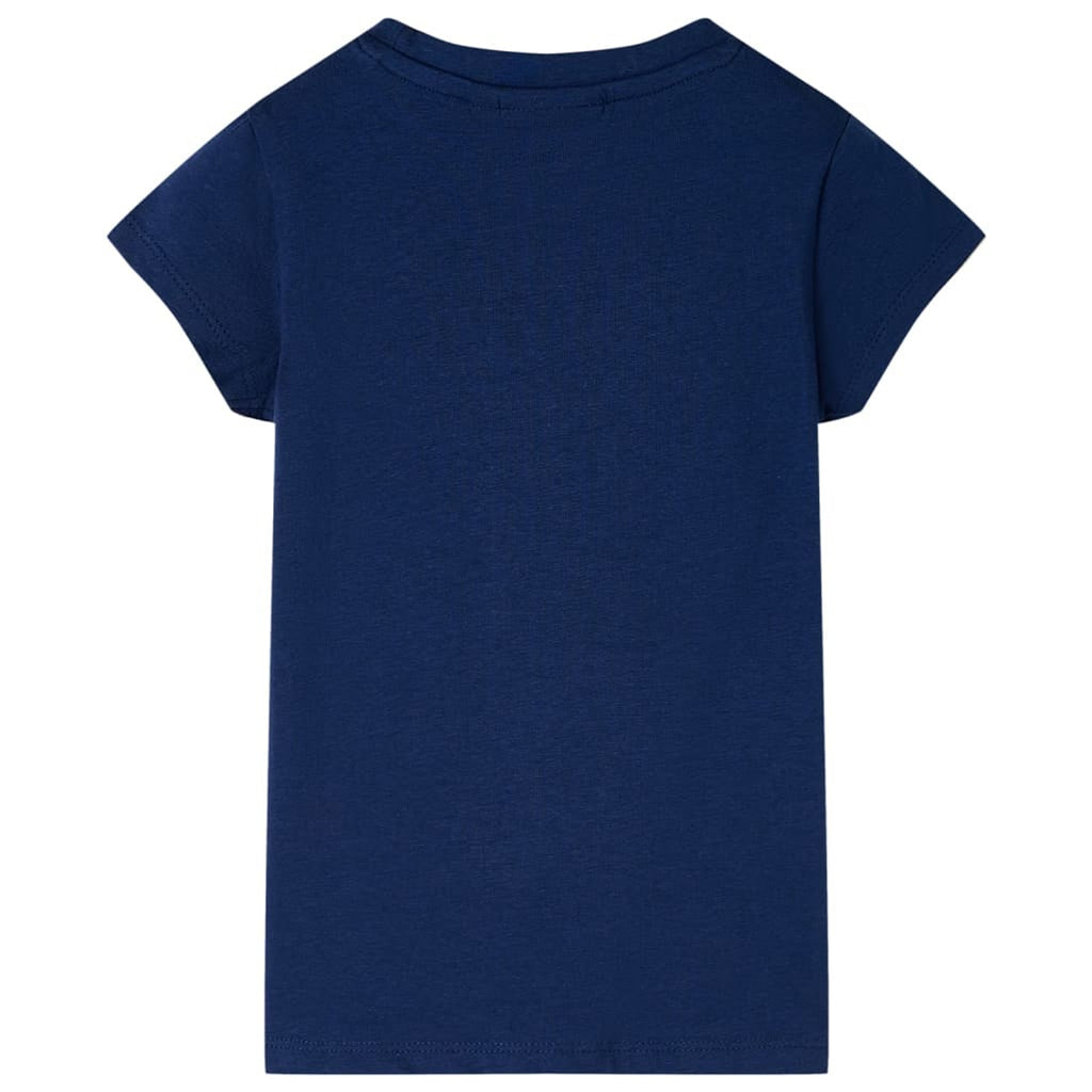 Kids T-Shirt Cotton Navy Blue 116 Children's Top Kids Clothing Kids Wear 116