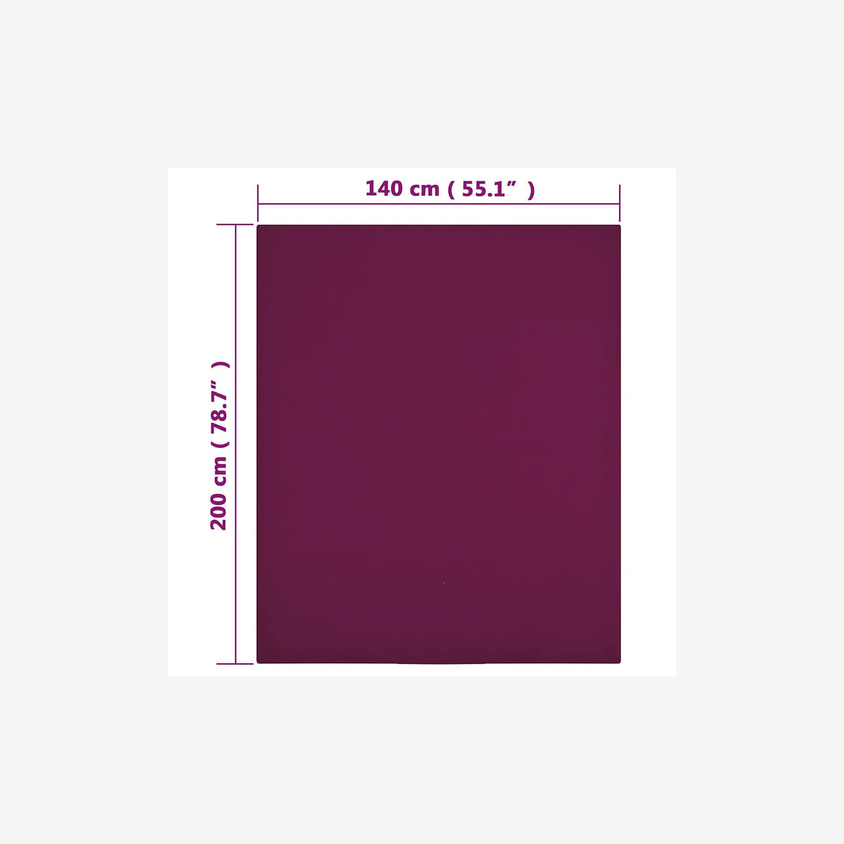 Jersey Fitted Sheet Bordeaux Cotton 200 x 140 cm Bedroom Furniture Bedstead